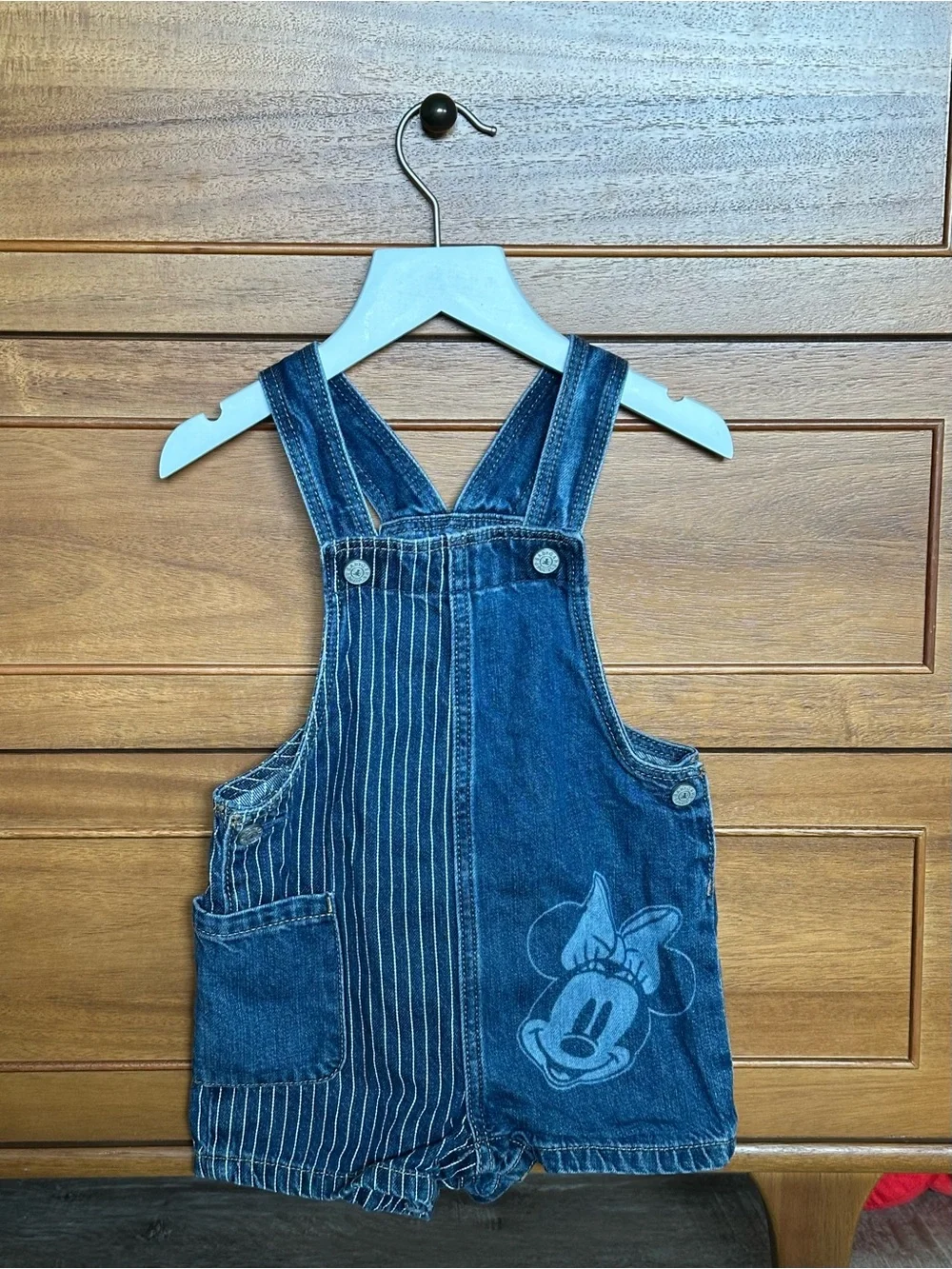 GAP Baby Denim Minnie Mouse Short Overalls